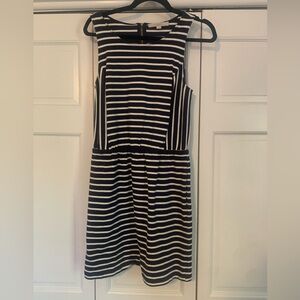 Loft blue and white striped mini dress